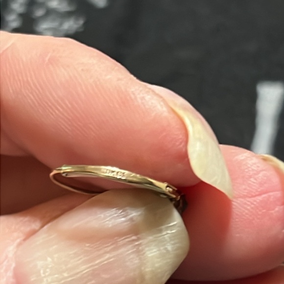 10k blue topaz heart earrings! - Picture 3 of 3